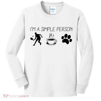 Simple Pickleball Player Kids Long Sleeve Shirt