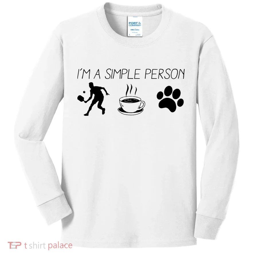 Simple Pickleball Player Kids Long Sleeve Shirt