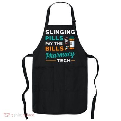 Slinging Pills Pharmacy Tech Vintage Technician Pharmacist Apron