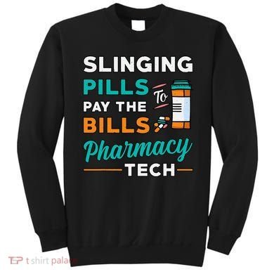 Slinging Pills Pharmacy Tech Vintage Technician Pharmacist Sweatshirt