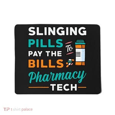 Slinging Pills Pharmacy Tech Vintage Technician Pharmacist Mousepad