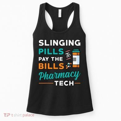 Slinging Pills Pharmacy Tech Vintage Technician Pharmacist Women's Tank Top