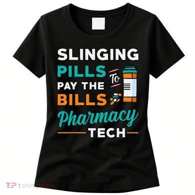 Slinging Pills Pharmacy Tech Vintage Technician Pharmacist Women's T-Shirt