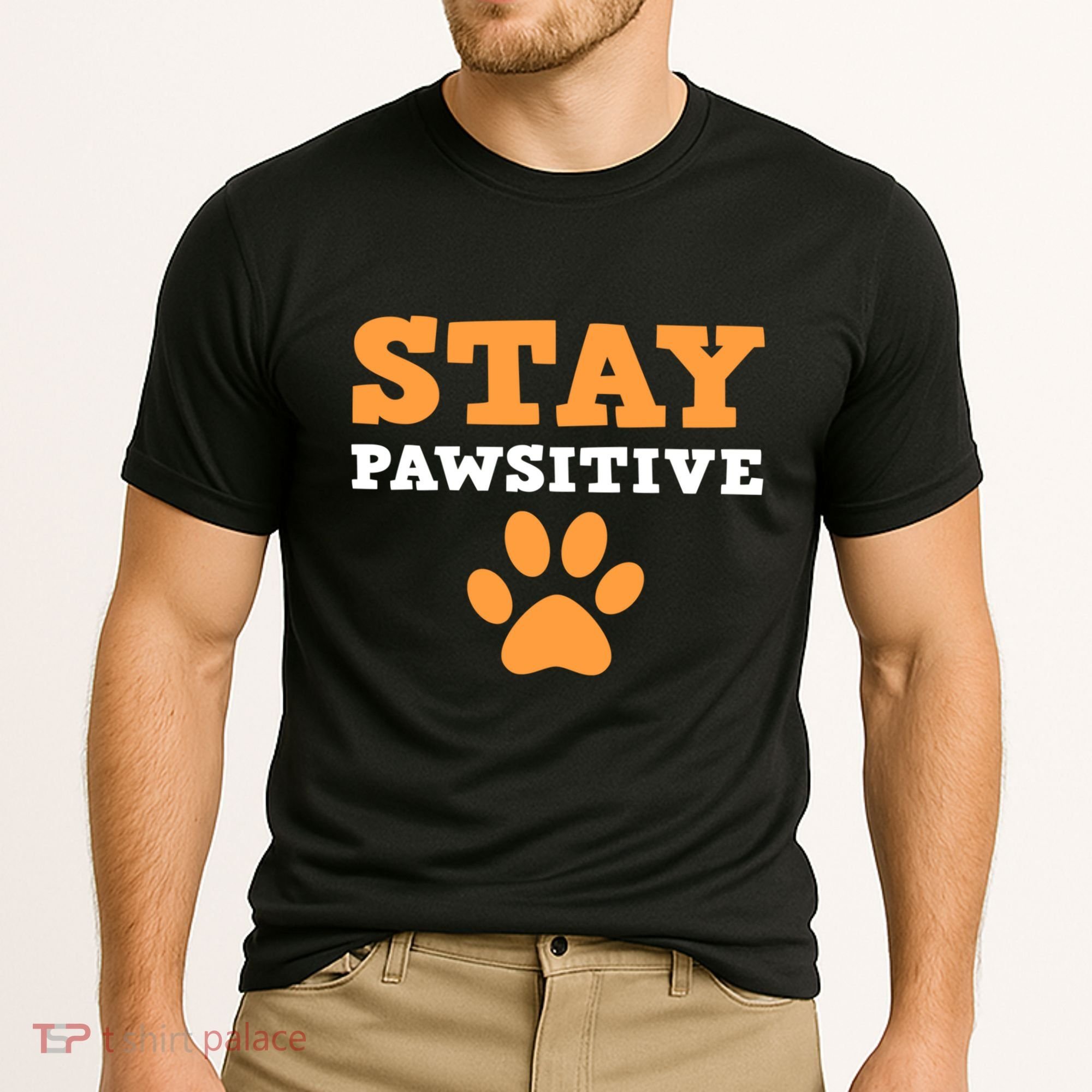 Stay Pawsitive Positive And Pet Lover Gift Cooling Performance Crew T-Shirt