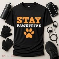 Stay Pawsitive Positive And Pet Lover Gift Cooling Performance Crew T-Shirt thumb 3