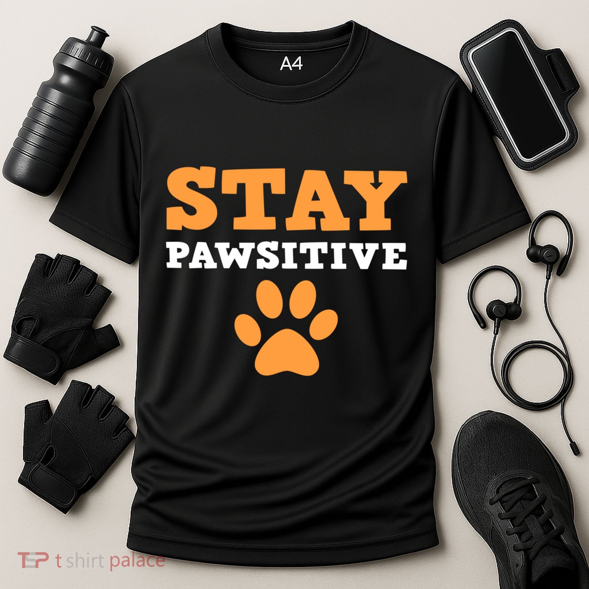 Stay Pawsitive Positive And Pet Lover Gift Cooling Performance Crew T-Shirt