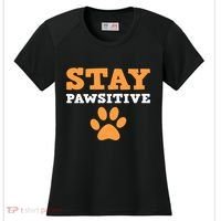 Stay Pawsitive Positive And Pet Lover Gift Women's Cooling Performance Crew T-Shirt thumb 0