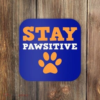 Stay Pawsitive Positive And Pet Lover Gift Coaster