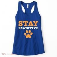 Stay Pawsitive Positive And Pet Lover Gift Women's Tank Top thumb 0