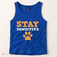 Stay Pawsitive Positive And Pet Lover Gift Tank Top thumb 2