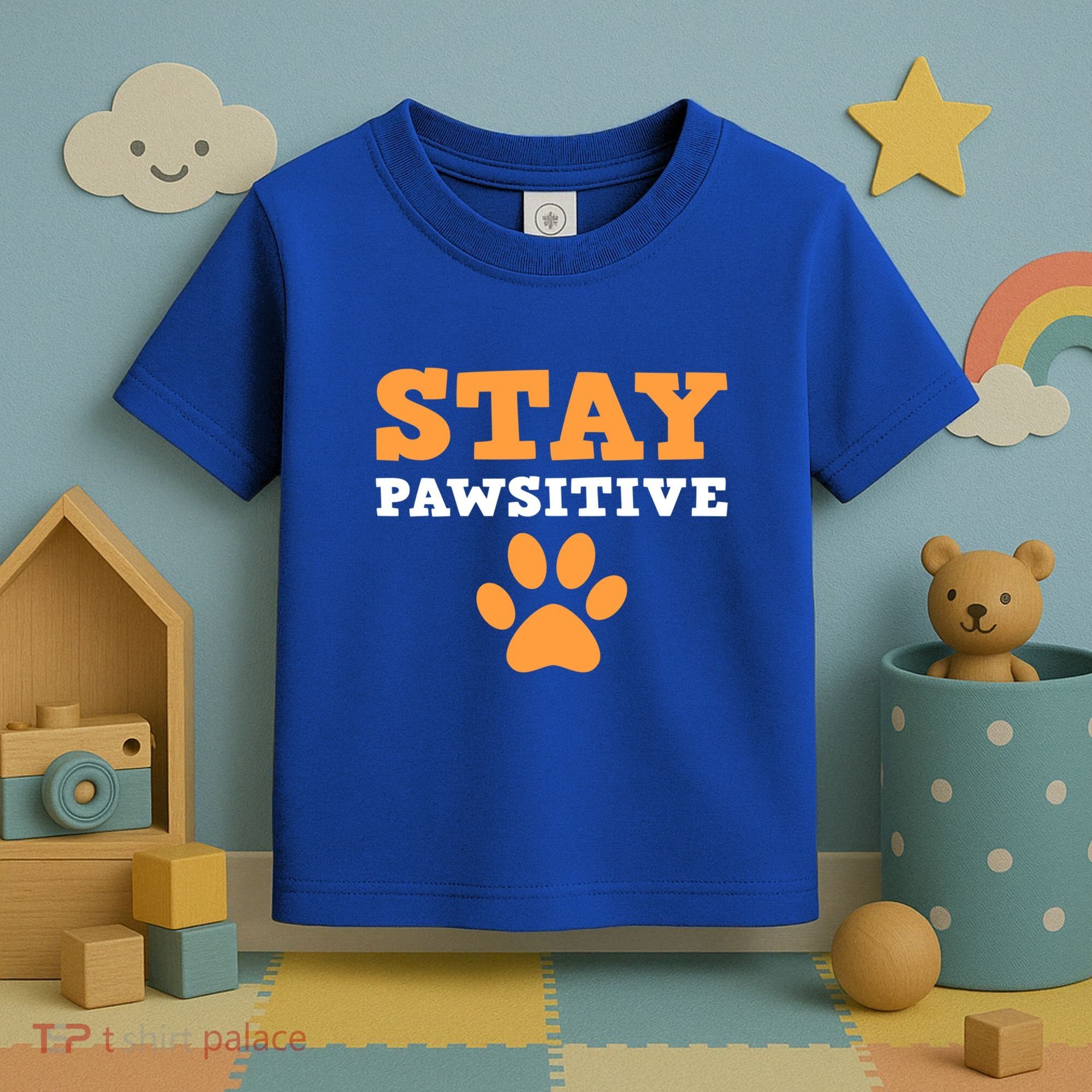 Stay Pawsitive Positive And Pet Lover Gift Toddler T-Shirt