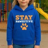 Stay Pawsitive Positive And Pet Lover Gift Kids Hoodie thumb 3