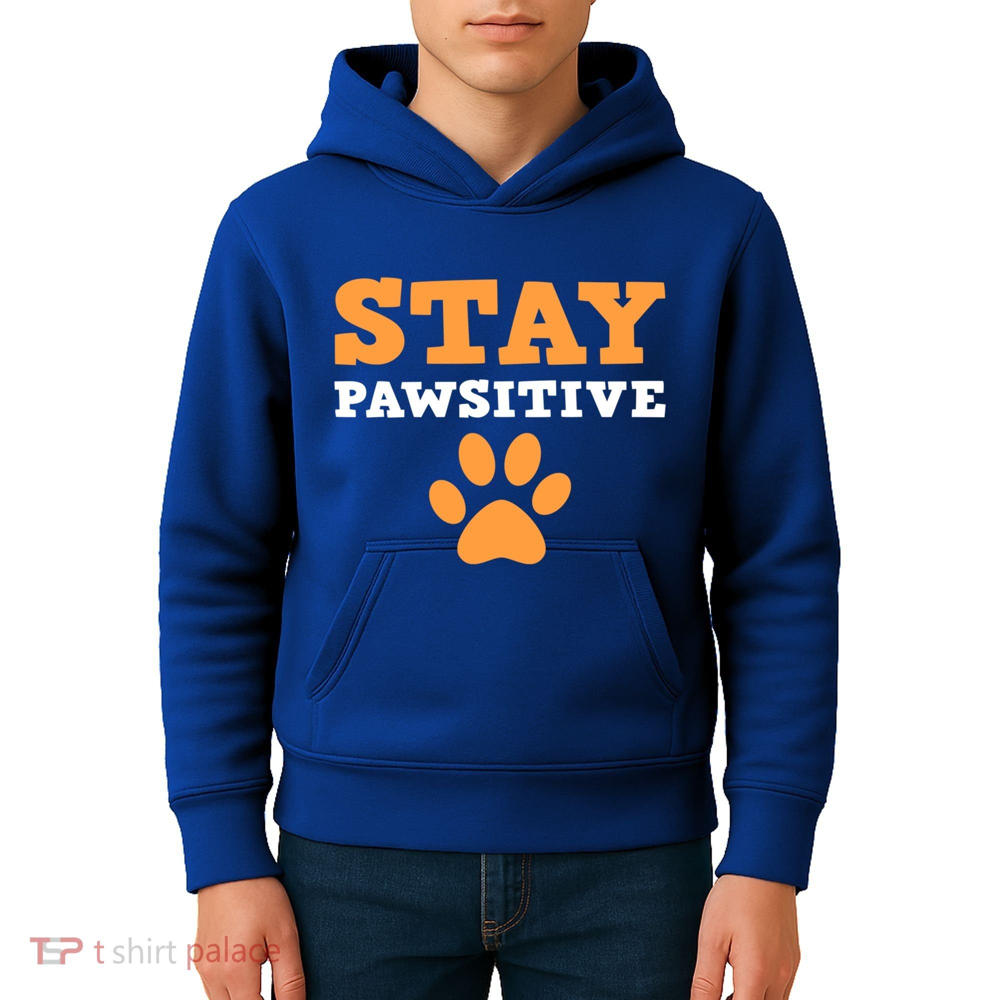 Stay Pawsitive Positive And Pet Lover Gift Kids Hoodie