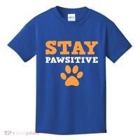 Stay Pawsitive Positive And Pet Lover Gift Kids T-Shirt thumb 0