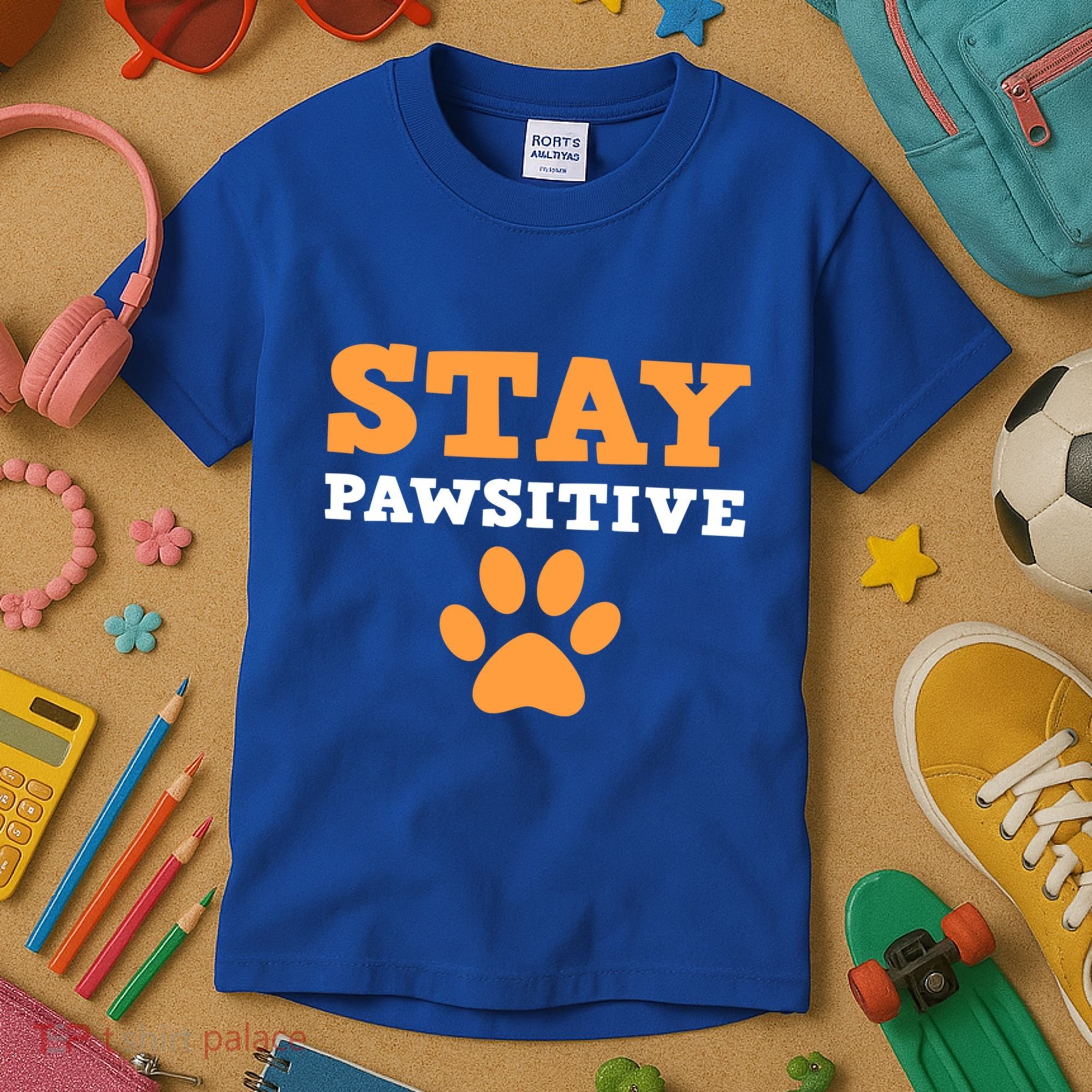 Stay Pawsitive Positive And Pet Lover Gift Kids T-Shirt