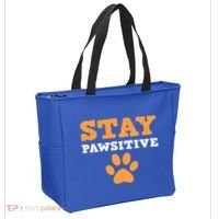Stay Pawsitive Positive And Pet Lover Gift Tote Bag thumb 2