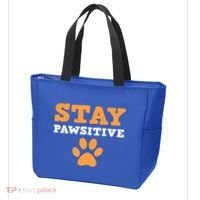 Stay Pawsitive Positive And Pet Lover Gift Tote Bag thumb 3