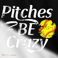 Softball Player Pitches Be Crazy Funny Softball Pitcher Toddler Fine Jersey T-Shirt thumb 2