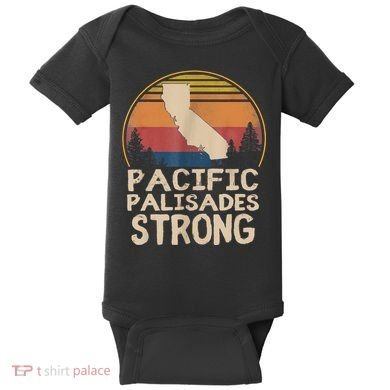 Support Pacific Palisades Strong Vintage Stay California Baby Bodysuit