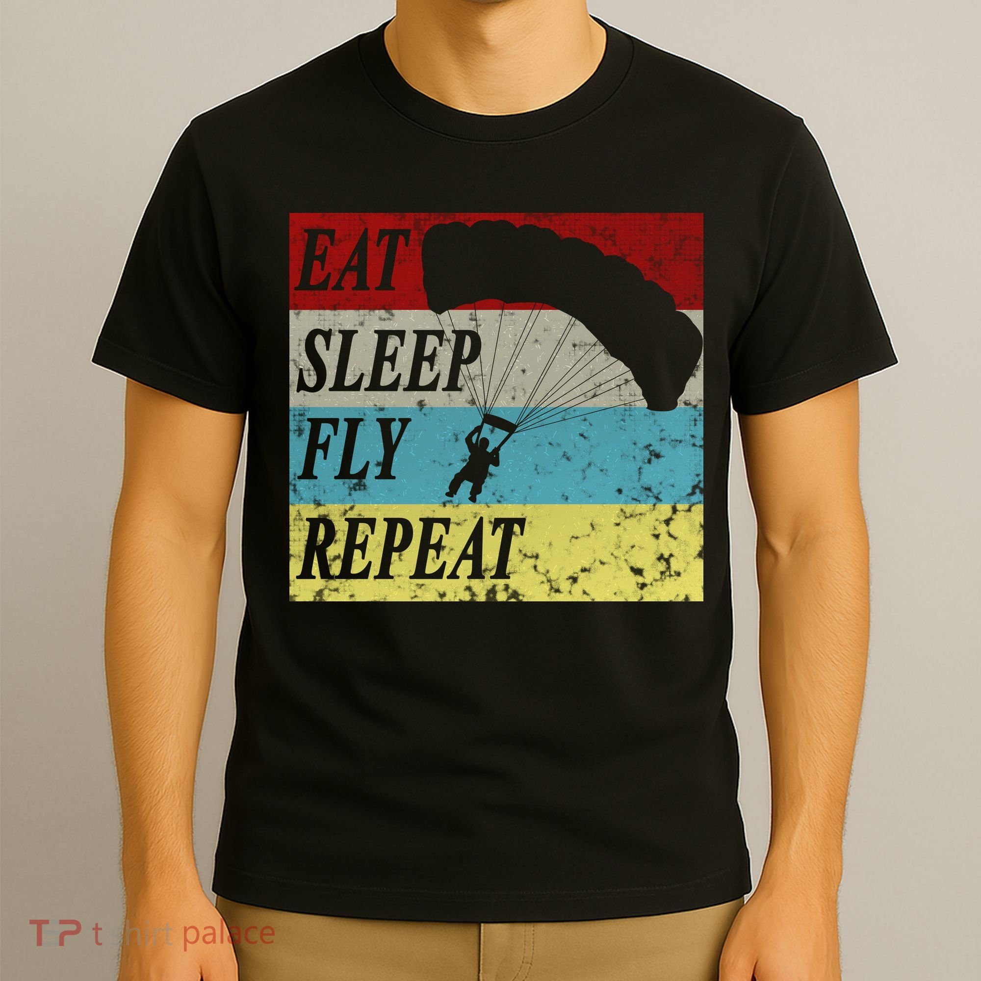 Skydiving Parachute Paraglide Vintage T-Shirt