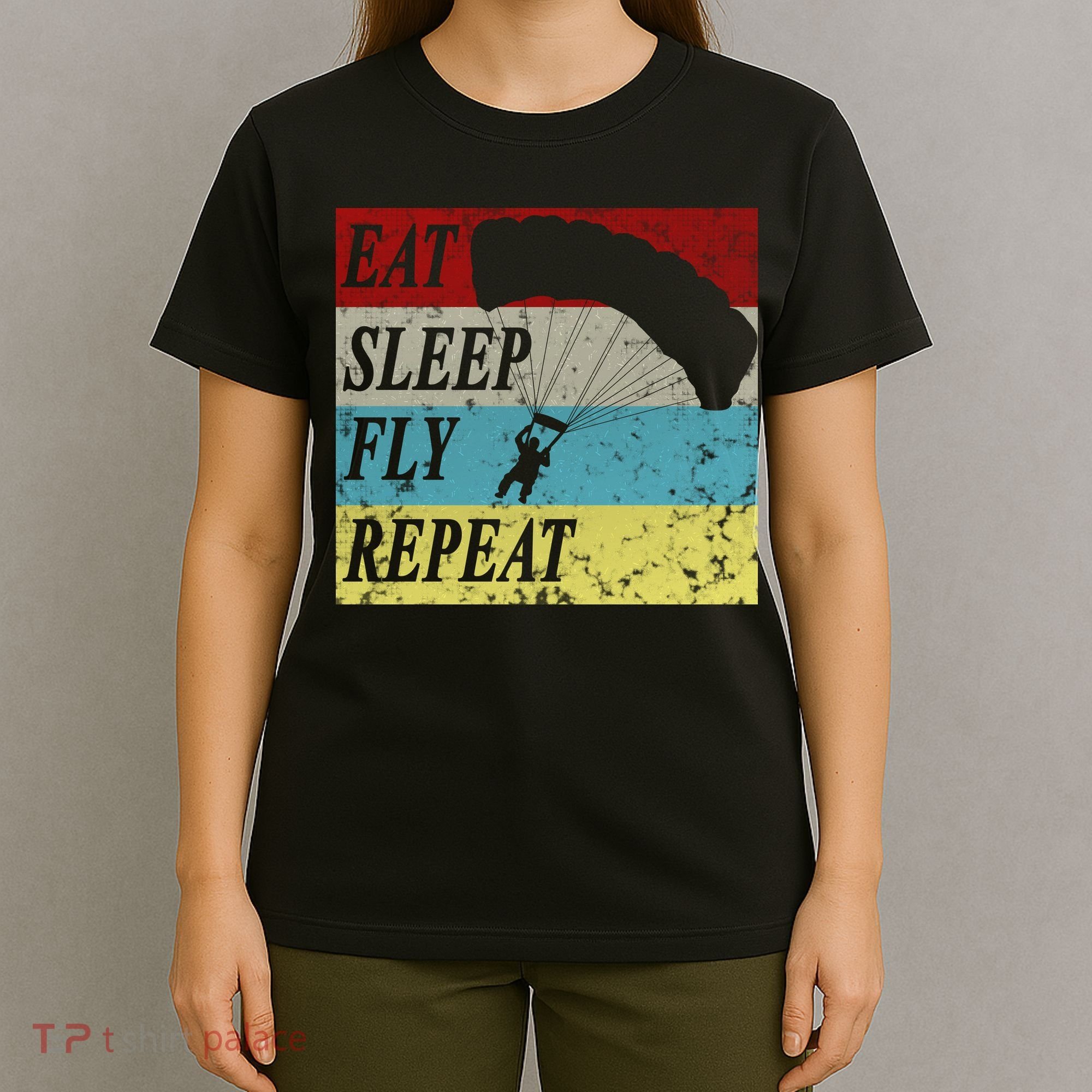 Skydiving Parachute Paraglide Vintage T-Shirt