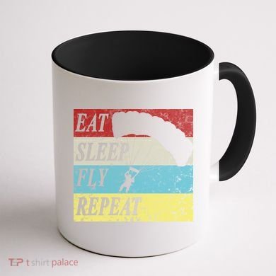 Skydiving Parachute Paraglide Vintage Coffee Mug back