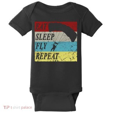 Skydiving Parachute Paraglide Vintage Baby Bodysuit