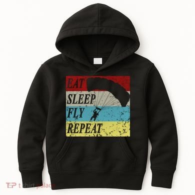 Skydiving Parachute Paraglide Vintage Kids Hoodie