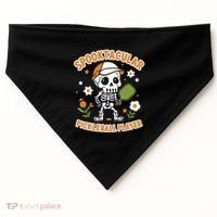 Spooktacular Pickleball Player Ghost Pumpkin Cute Gift USA-Made Doggie Bandana thumb 0