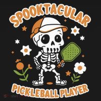 Spooktacular Pickleball Player Ghost Pumpkin Cute Gift Pajama Set thumb 2