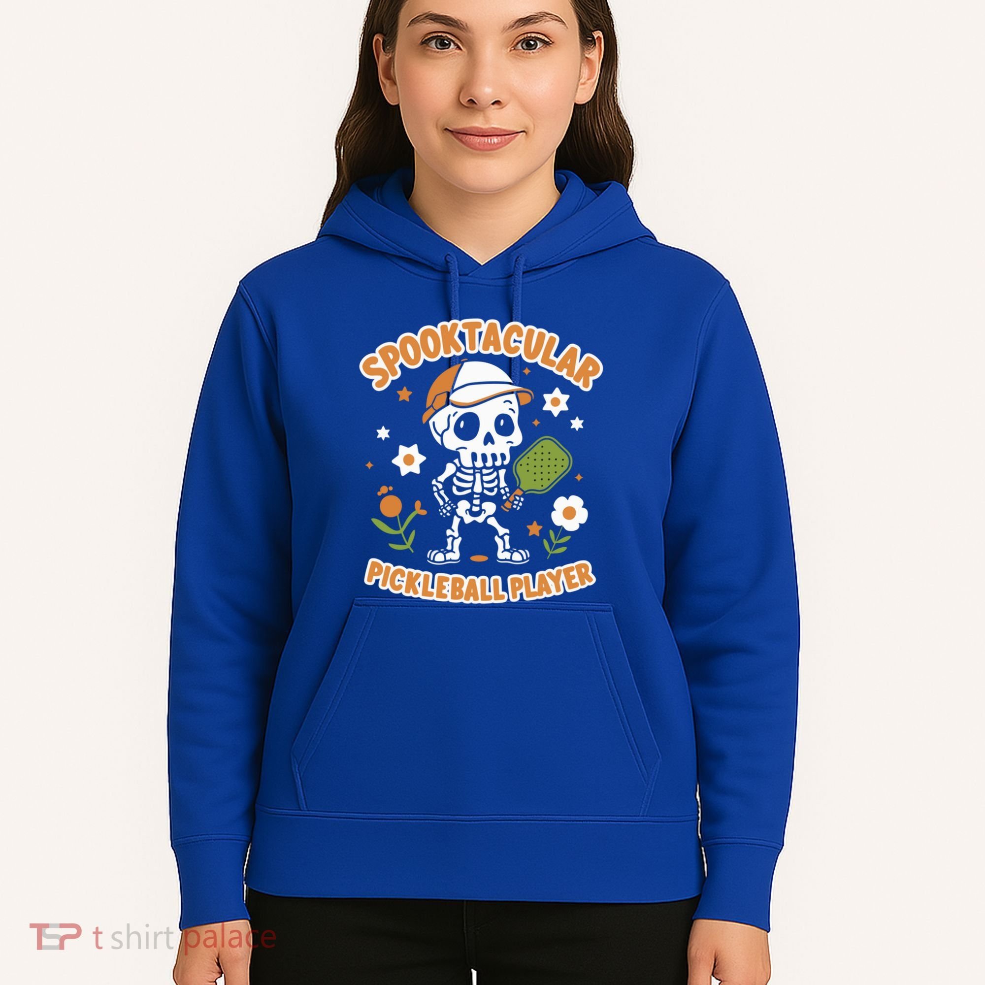 Spooktacular Pickleball Player Ghost Pumpkin Cute Gift Hoodie