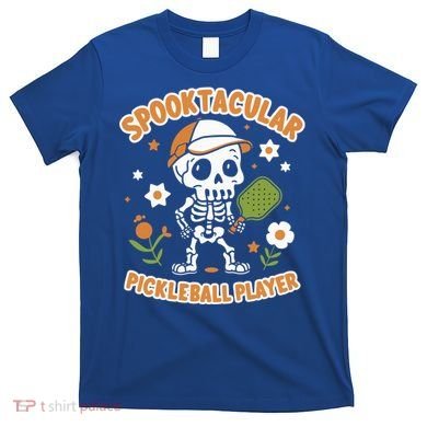 Spooktacular Pickleball Player Ghost Pumpkin Cute Gift T-Shirt
