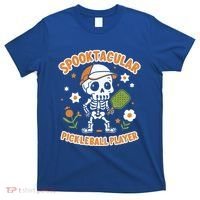 Spooktacular Pickleball Player Ghost Pumpkin Cute Gift T-Shirt thumb 0