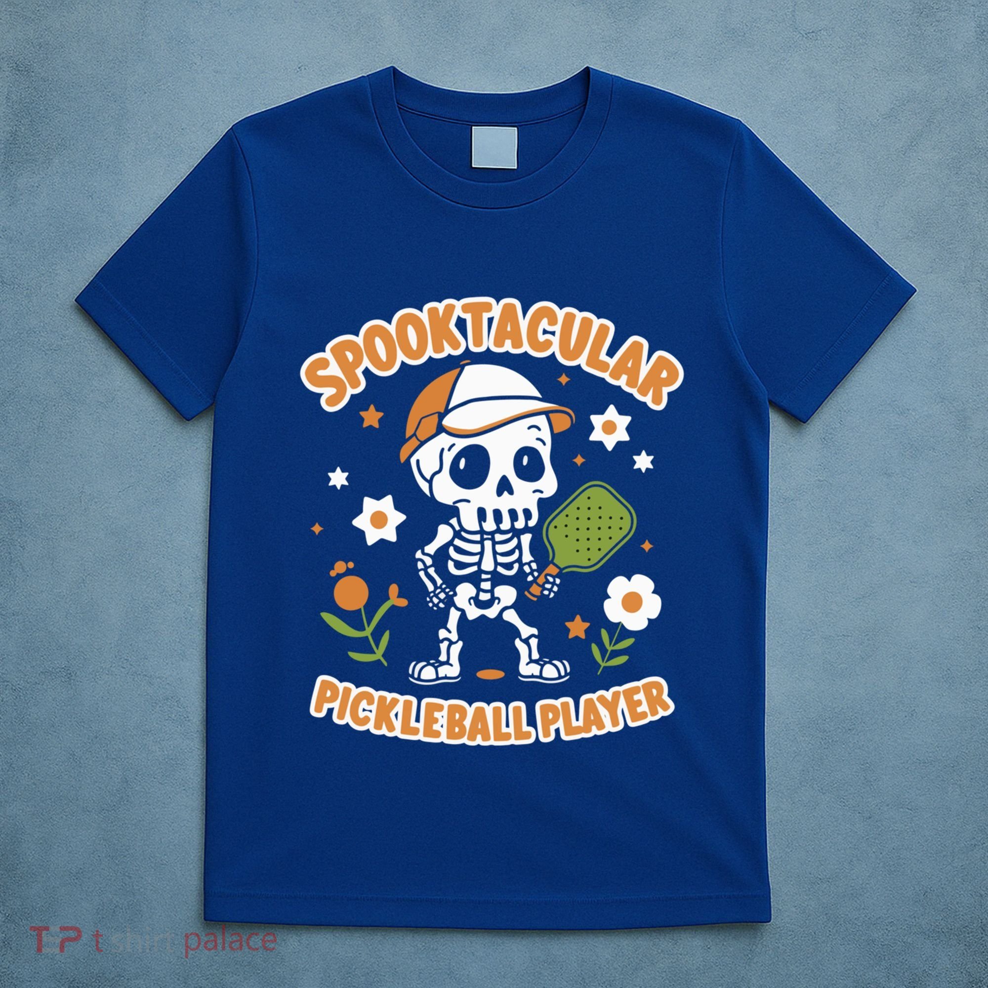 Spooktacular Pickleball Player Ghost Pumpkin Cute Gift T-Shirt