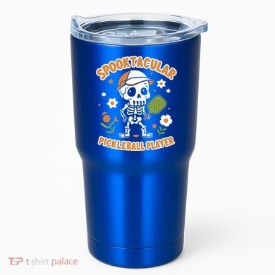 Spooktacular Pickleball Player Ghost Pumpkin Cute Gift Tumbler