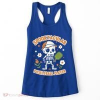 Spooktacular Pickleball Player Ghost Pumpkin Cute Gift Women's Tank Top thumb 0