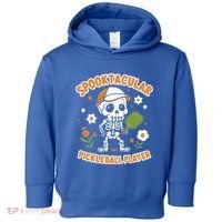 Spooktacular Pickleball Player Ghost Pumpkin Cute Gift Toddler Hoodie thumb 0