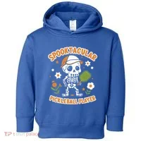 Spooktacular Pickleball Player Ghost Pumpkin Cute Gift Toddler Hoodie thumb 0