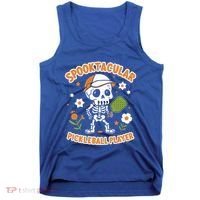 Spooktacular Pickleball Player Ghost Pumpkin Cute Gift Tank Top thumb 0