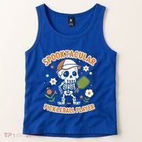 Spooktacular Pickleball Player Ghost Pumpkin Cute Gift Tank Top thumb 2