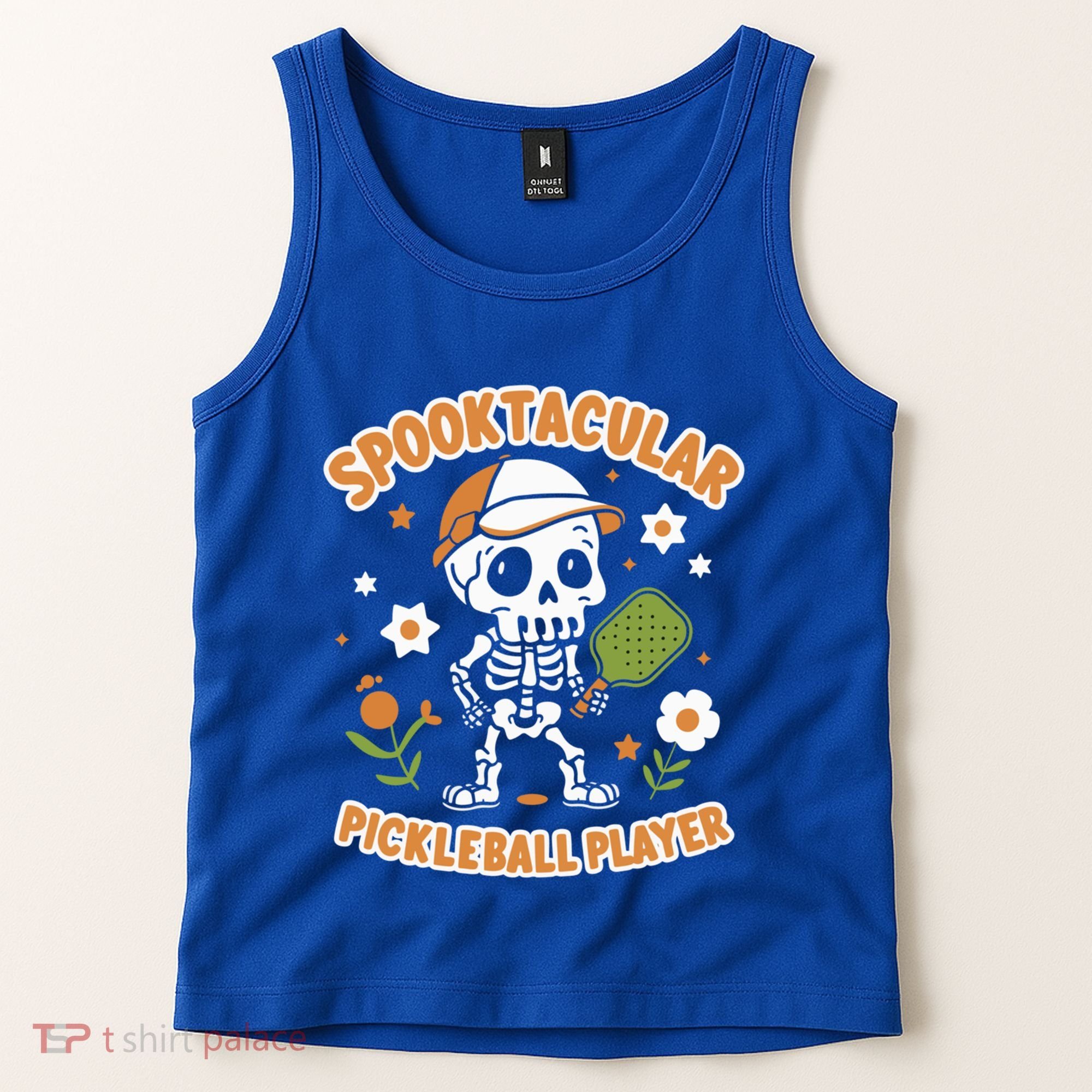 Spooktacular Pickleball Player Ghost Pumpkin Cute Gift Tank Top