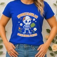 Spooktacular Pickleball Player Ghost Pumpkin Cute Gift Women's T-Shirt thumb 2