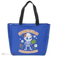 Spooktacular Pickleball Player Ghost Pumpkin Cute Gift Tote Bag thumb 0