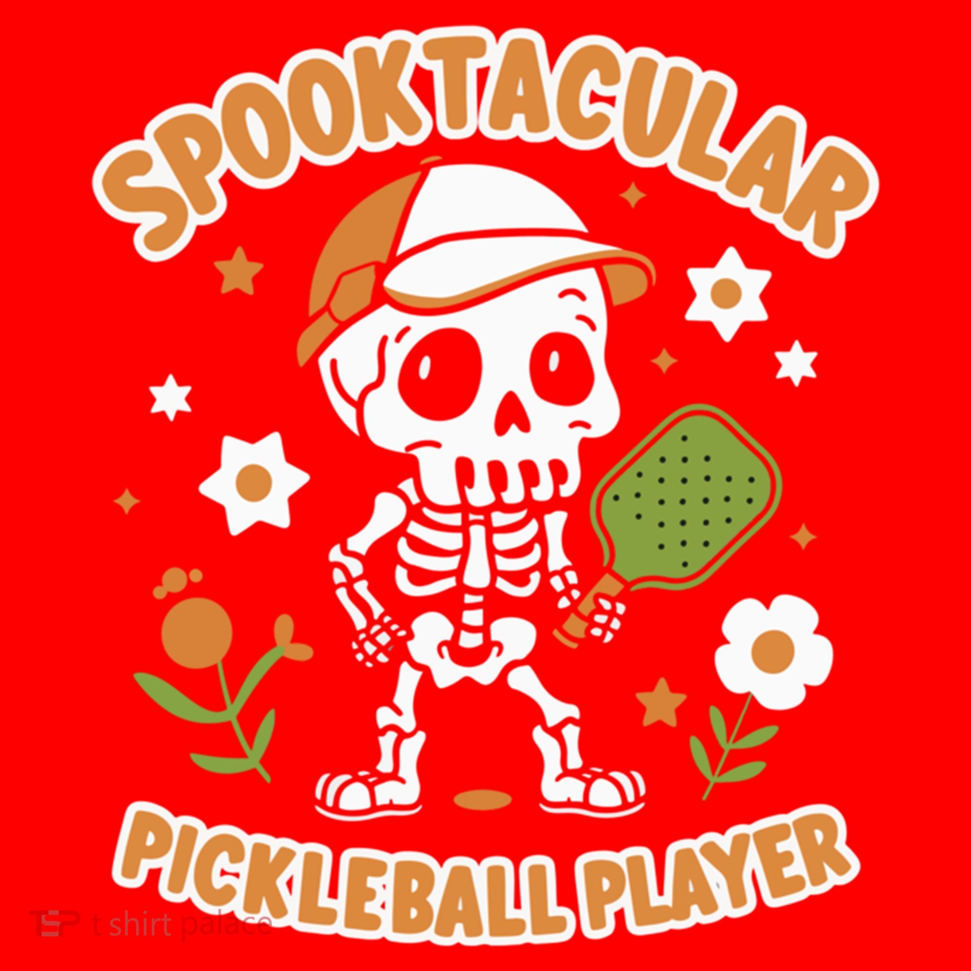 Spooktacular Pickleball Player Ghost Pumpkin Cute Gift Santa Hat