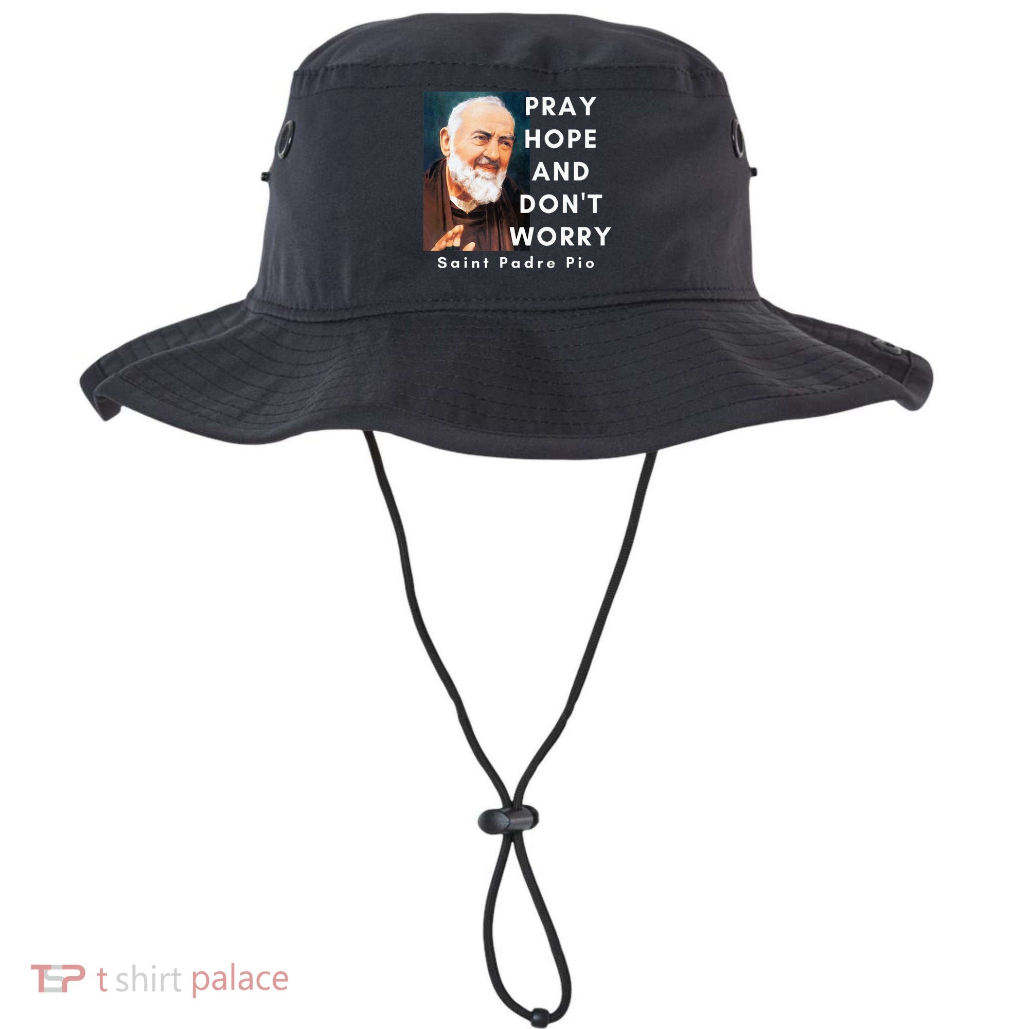 Saint Padre Pio Pray Hope And Dont Worry Catholic Christian Bucket Hat
