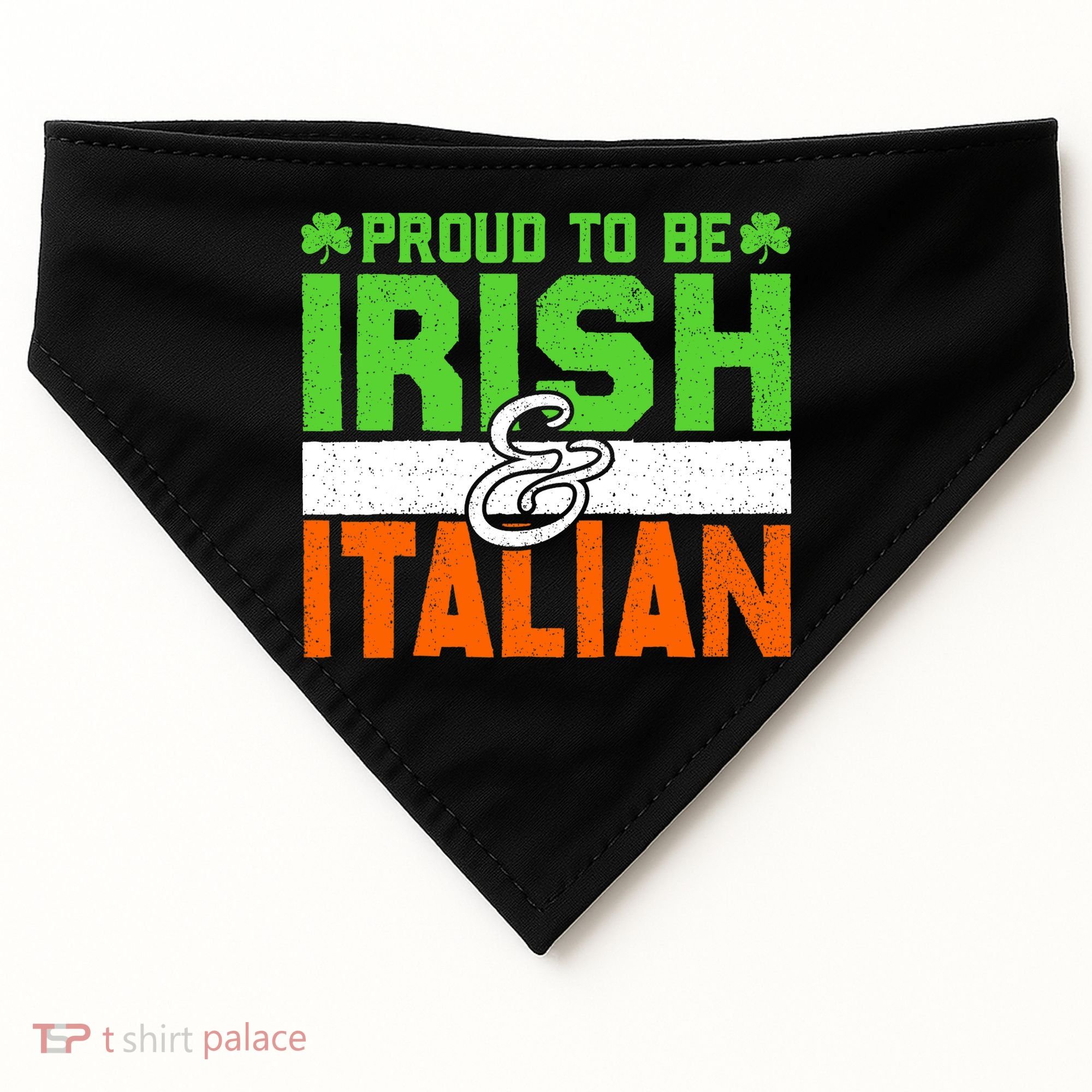 St. Patrick's Paddys Day Irish Italian Green Shamrock Gift USA-Made Doggie Bandana