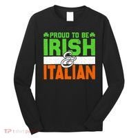St. Patrick's Paddys Day Irish Italian Green Shamrock Gift Long Sleeve Shirt thumb 0