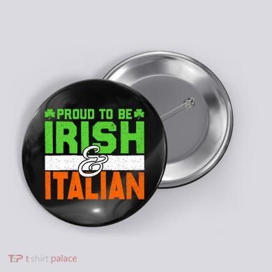St. Patrick's Paddys Day Irish Italian Green Shamrock Gift Button