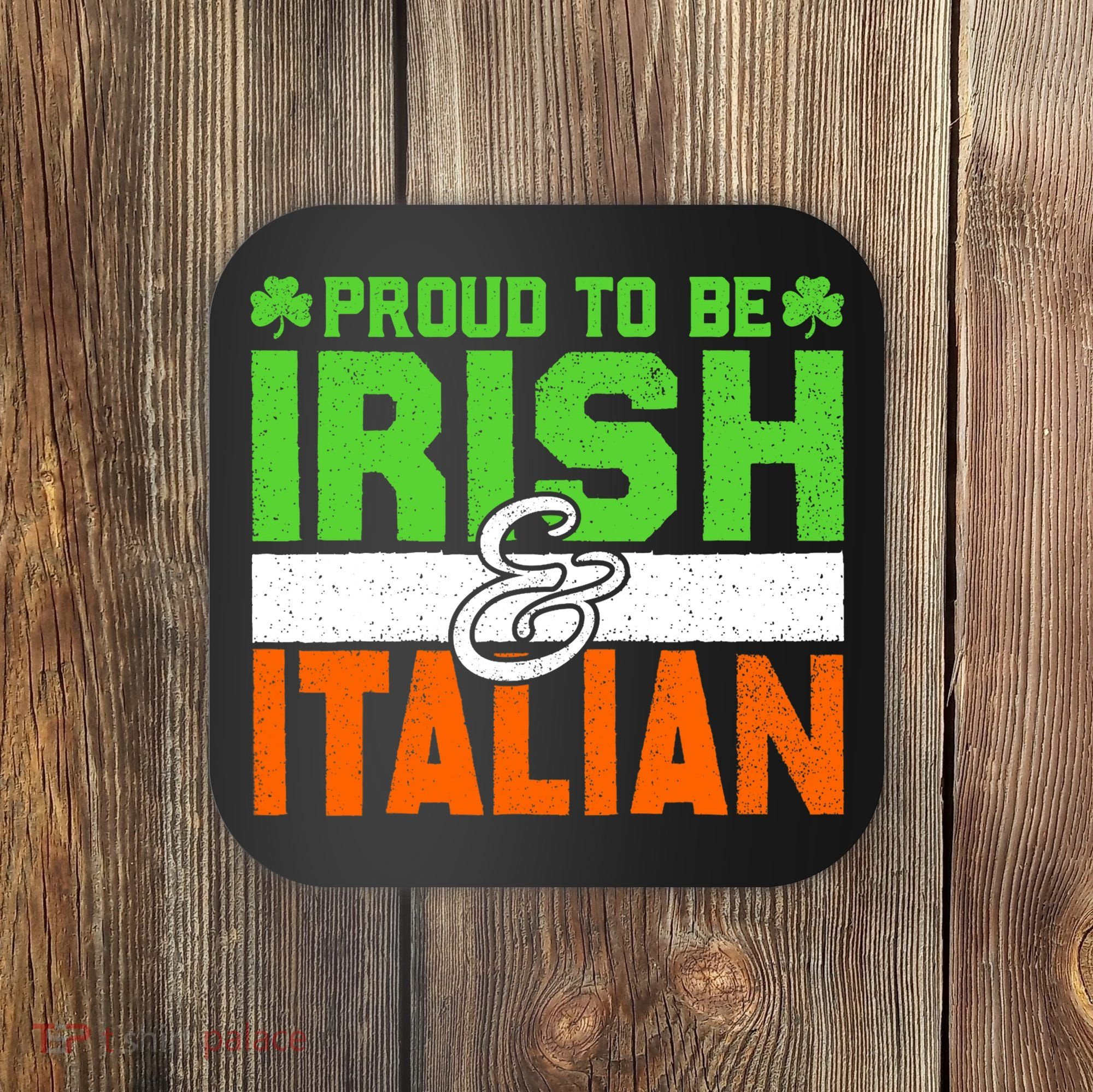 St. Patrick's Paddys Day Irish Italian Green Shamrock Gift Coaster
