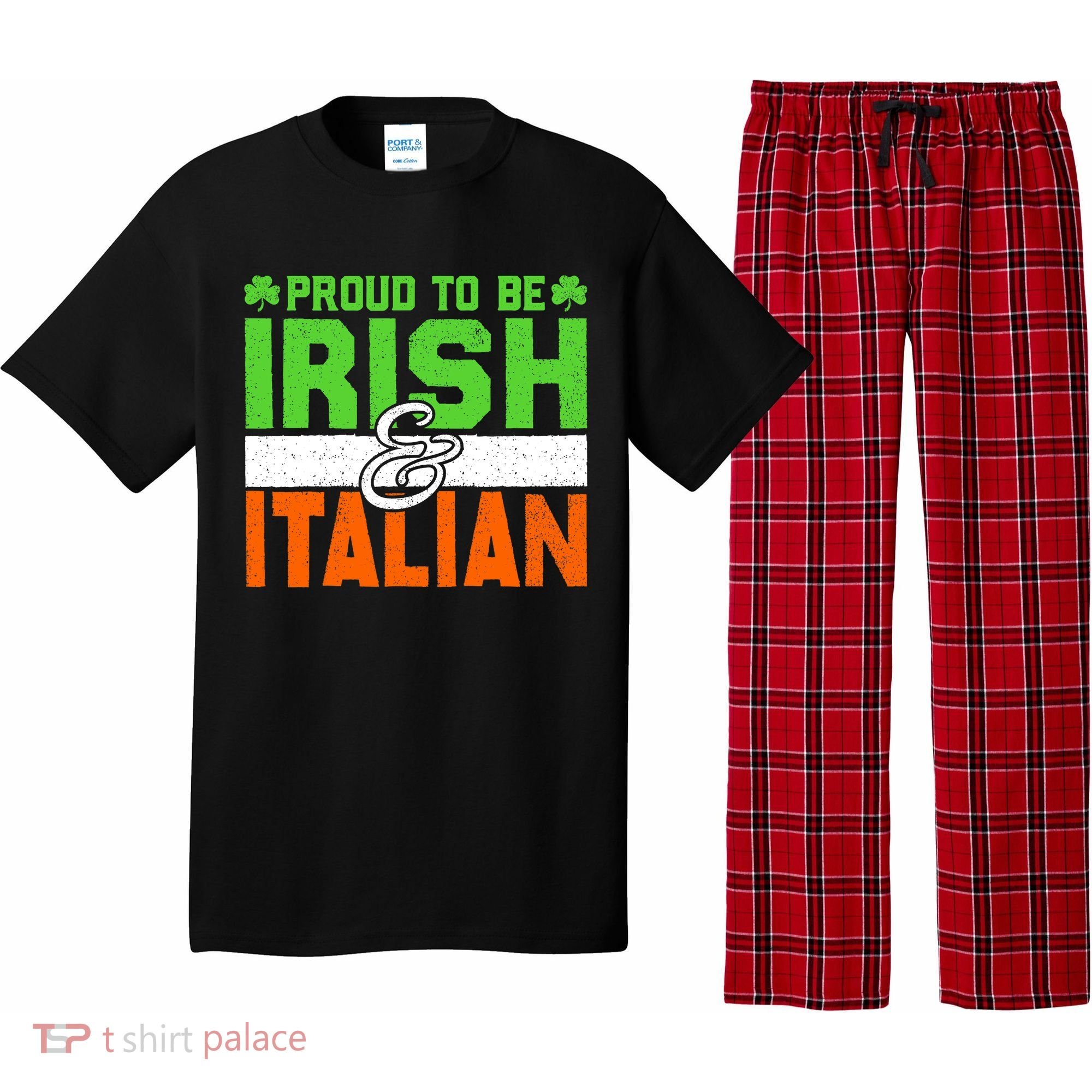 St. Patrick's Paddys Day Irish Italian Green Shamrock Gift Pajama Set